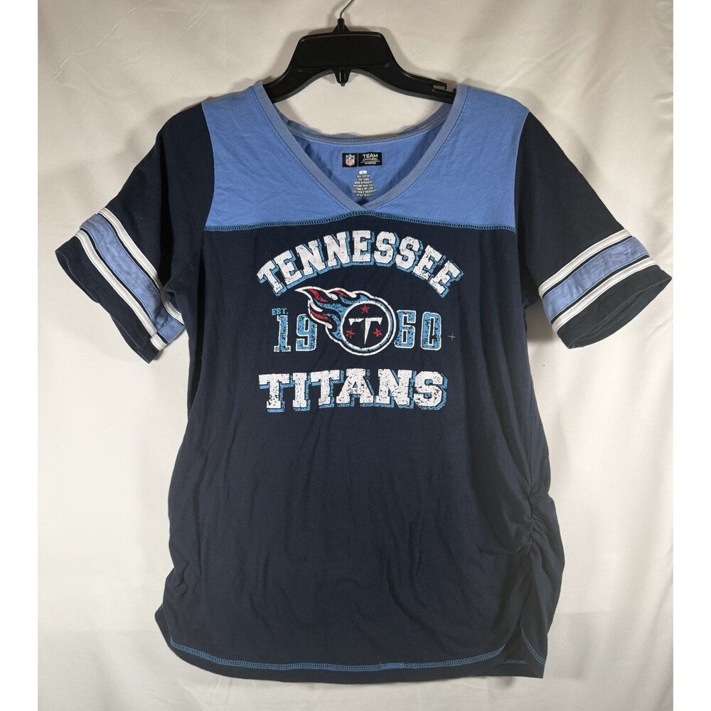 NFL Team Apparel Tennessee Titans Shirt Womens L Navy Blue Football